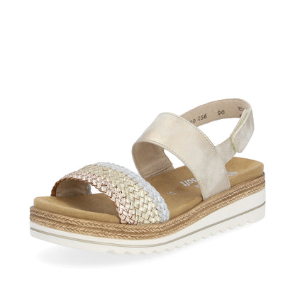 Remonte D0Q56-91 Metallic Slingback Sandals