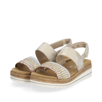 Remonte D0Q56-91 Metallic Slingback Sandals