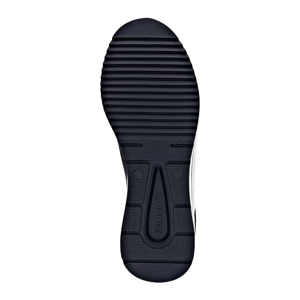 Remonte D0T08-14 Navy & Silver Combi H Fit Front Zip Shoes