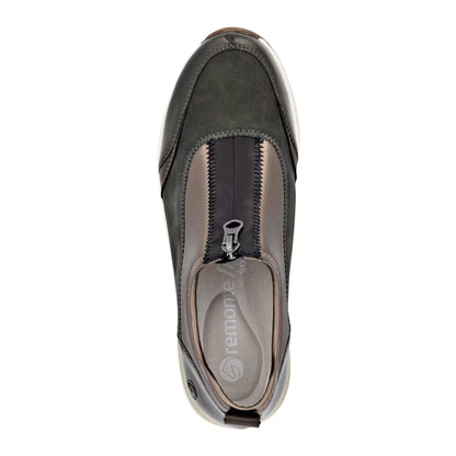 Remonte D0T08-54 Forest Green & Bronze Combi H Fit Front Zip Shoes