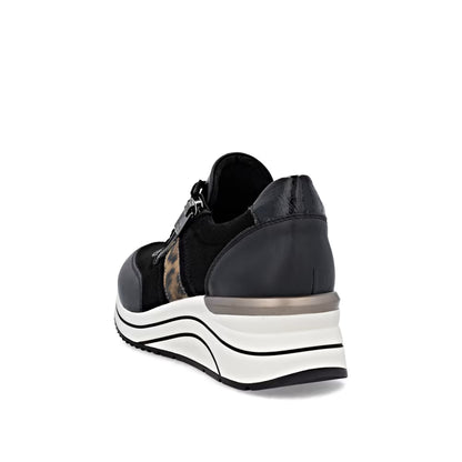 Remonte D0T09-04 Black Combi H Fit Sneakers with Zip