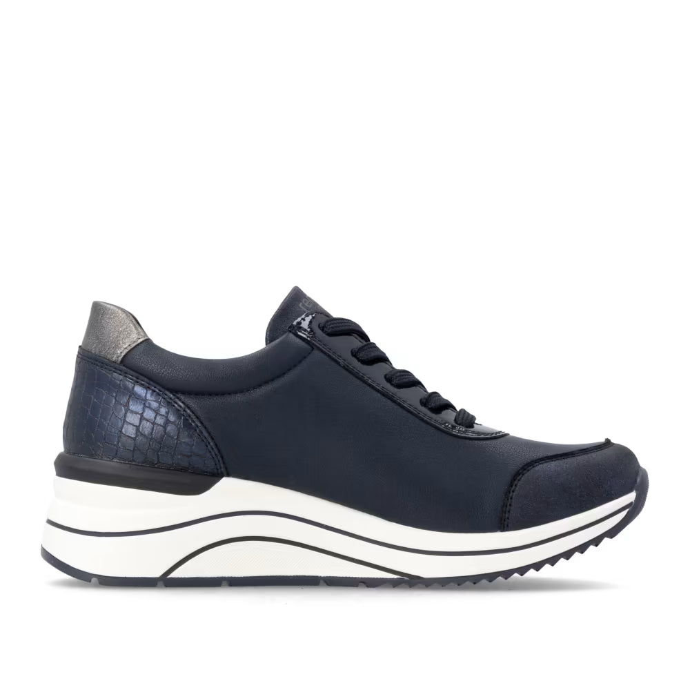 Remonte D0T09-14 Navy Combi H Fit Sneakers with Zip
