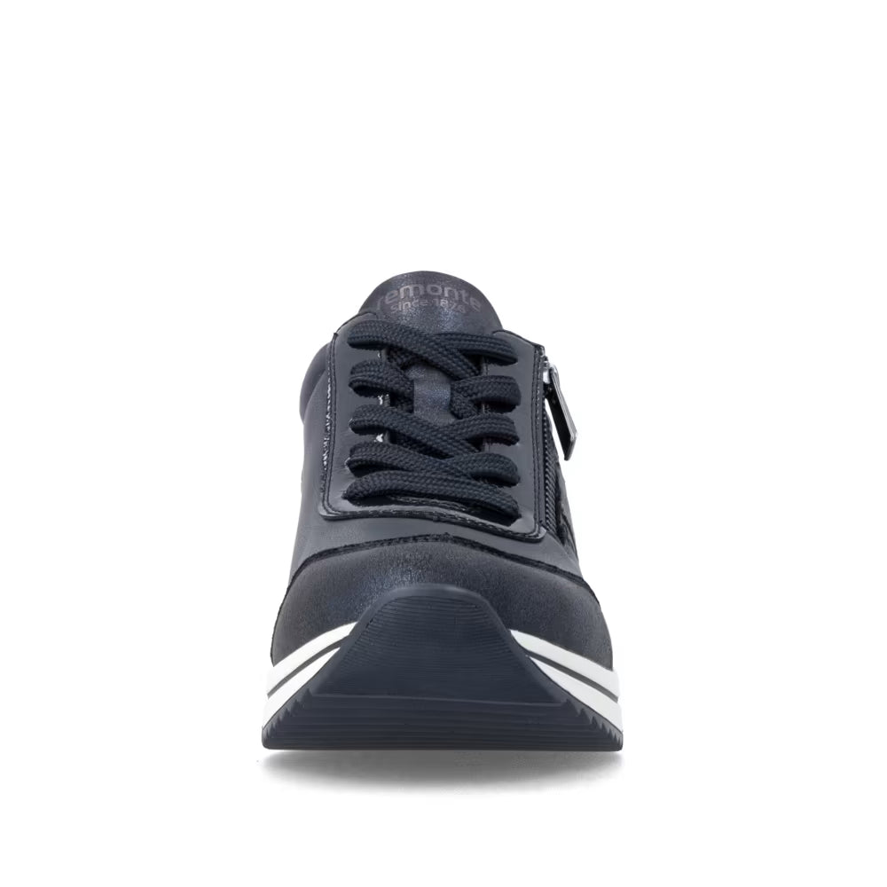 Remonte D0T09-14 Navy Combi H Fit Sneakers with Zip