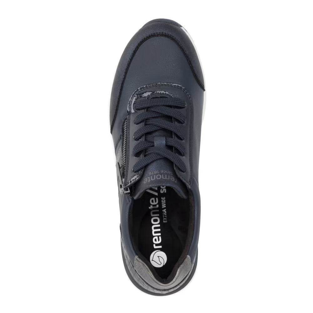Remonte D0T09-14 Navy Combi H Fit Sneakers with Zip