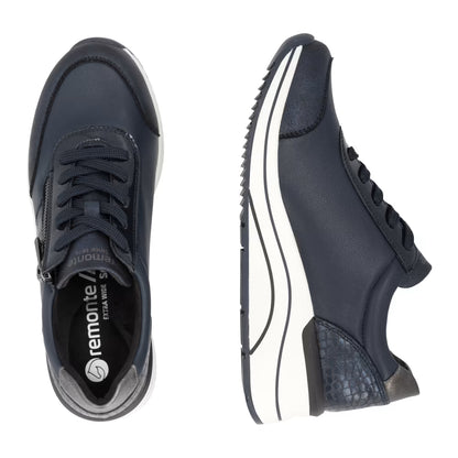 Remonte D0T09-14 Navy Combi H Fit Sneakers with Zip