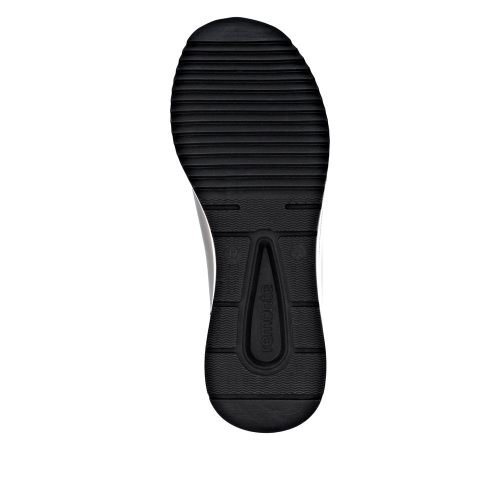 Remonte D0T09-90 Black & Metallic H Fit Sneakers with Zip