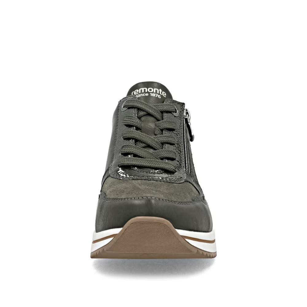 Remonte D0T16-54 H Fit Forest Green Sneakers with Zip