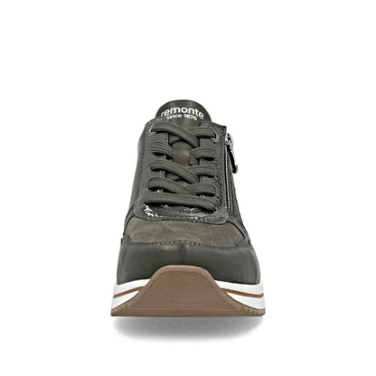 Remonte D0T16-54 H Fit Forest Green Sneakers with Zip
