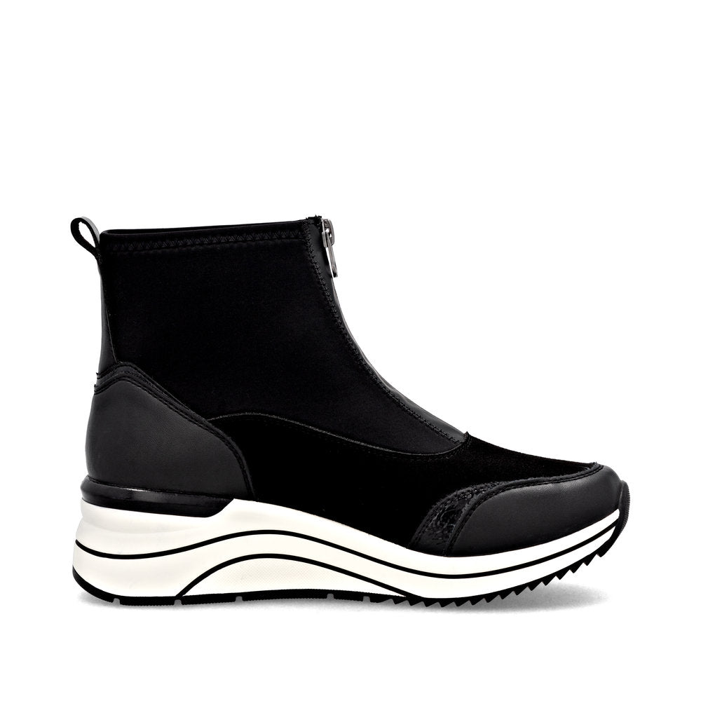Remonte D0T78-02 Black H Fit Front Zip Boots