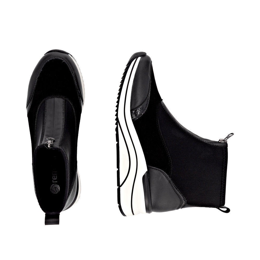 Remonte D0T78-02 Black H Fit Front Zip Boots