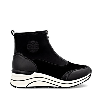 Remonte D0T78-02 Black H Fit Front Zip Boots