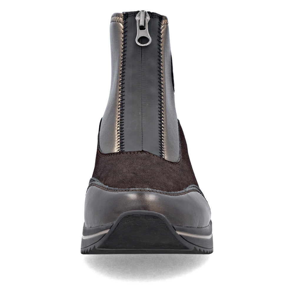 Remonte D0T78-90 Black & Bronze H Fit Front Zip Boots