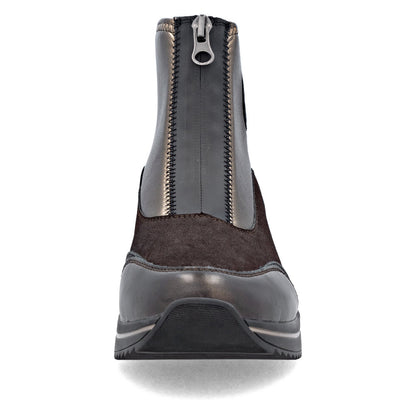 Remonte D0T78-90 Black & Bronze H Fit Front Zip Boots
