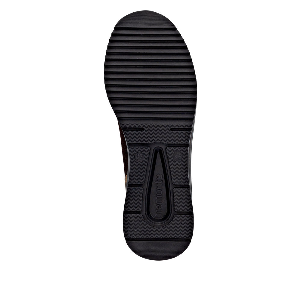 Remonte D0T78-90 Black & Bronze H Fit Front Zip Boots