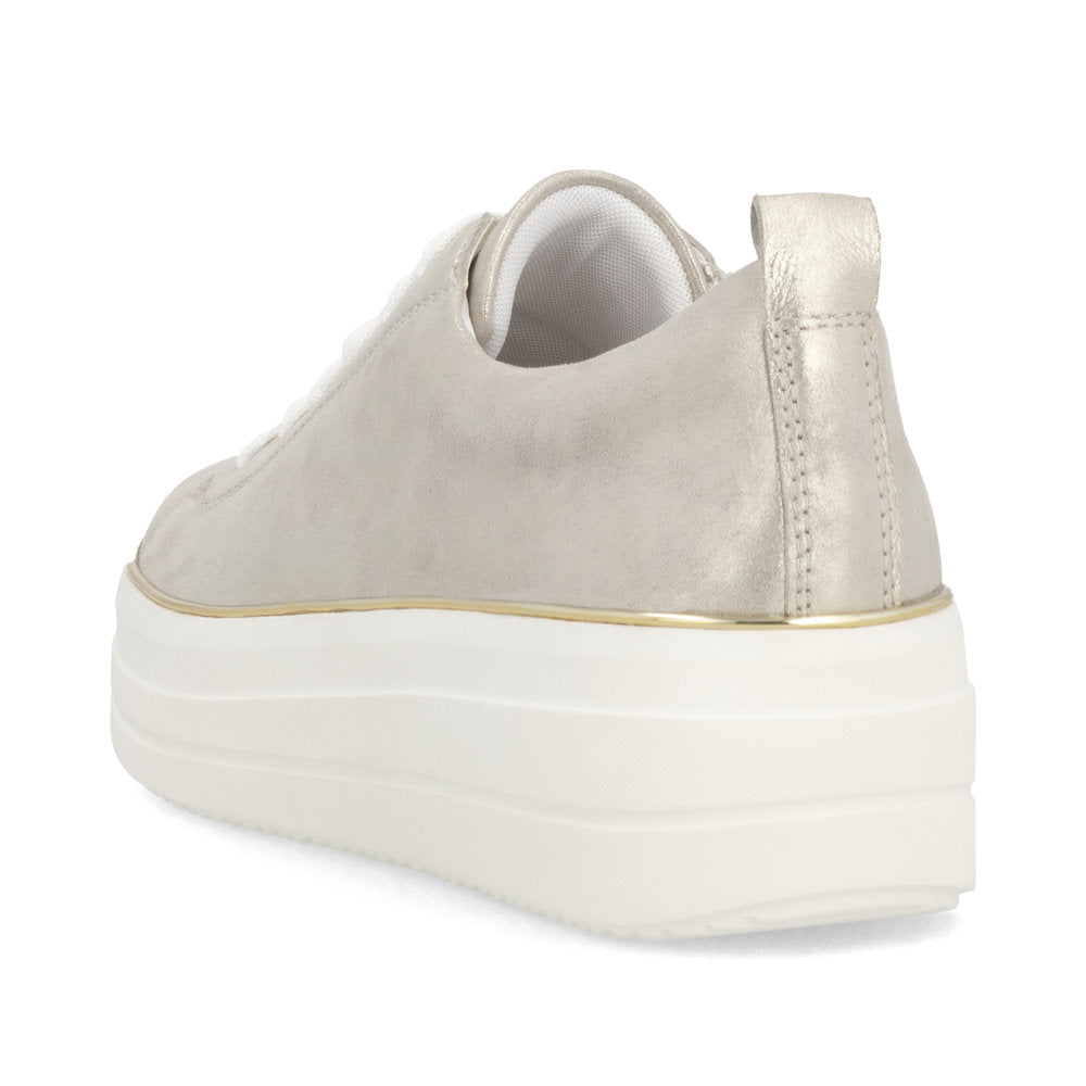 Remonte D1C03-60 Gold Lace Trainers with Bee Front Detail