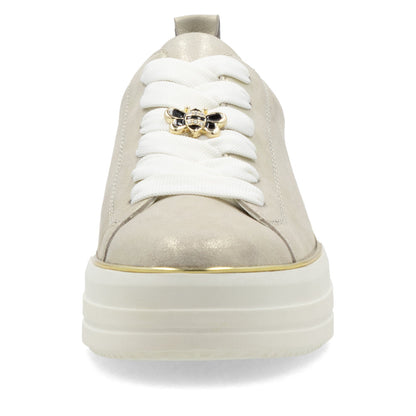 Remonte D1C03-60 Gold Lace Trainers with Bee Front Detail