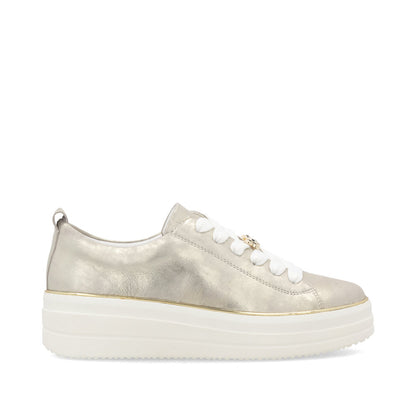 Remonte D1C03-60 Gold Lace Trainers with Bee Front Detail