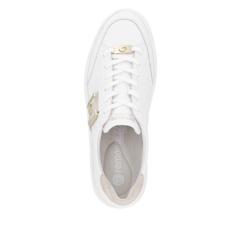 Remonte D1C07-80 White & Rose Gold Trainers