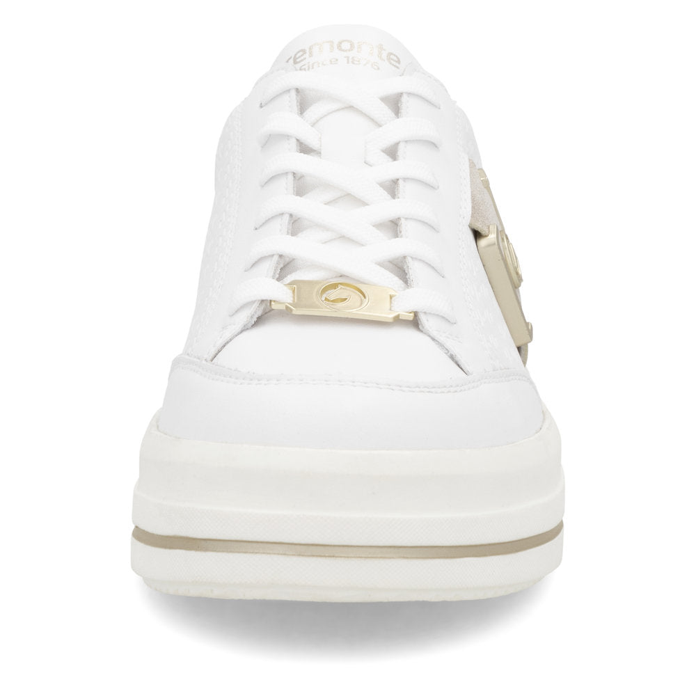 Remonte D1C07-80 White & Rose Gold Trainers