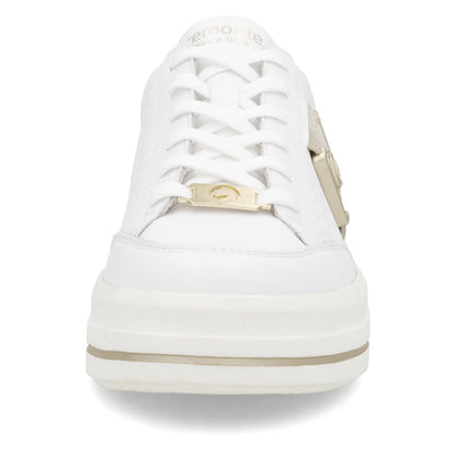 Remonte D1C07-80 White & Rose Gold Trainers