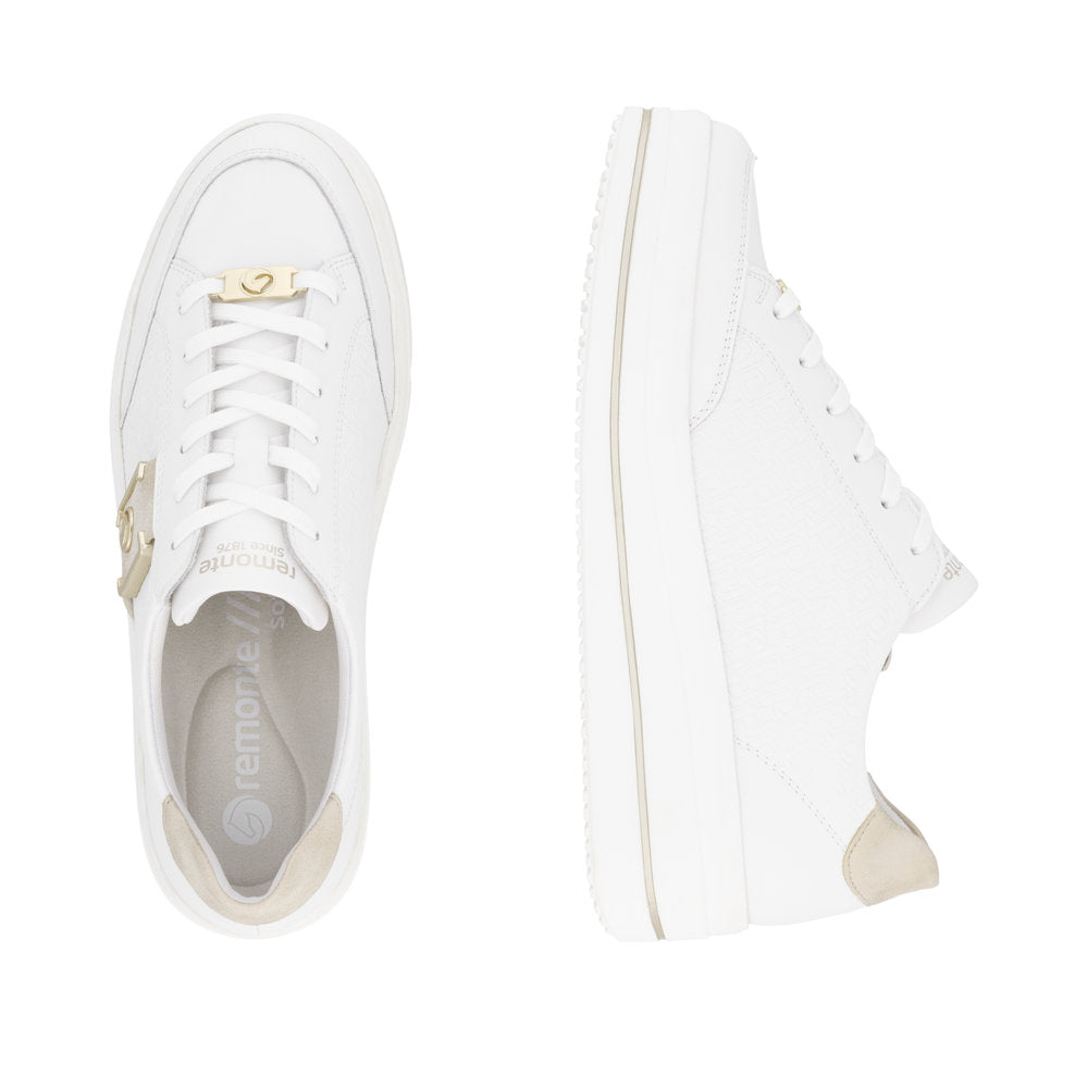 Remonte D1C07-80 White & Rose Gold Trainers