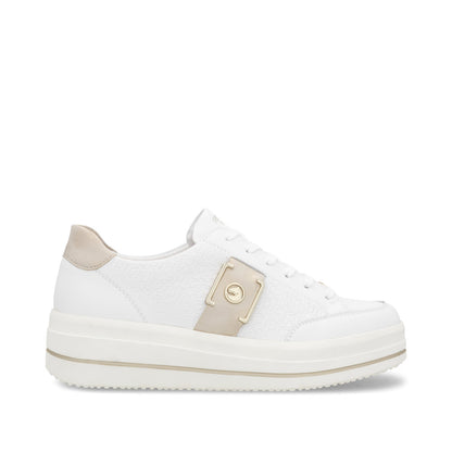 Remonte D1C07-80 White & Rose Gold Trainers