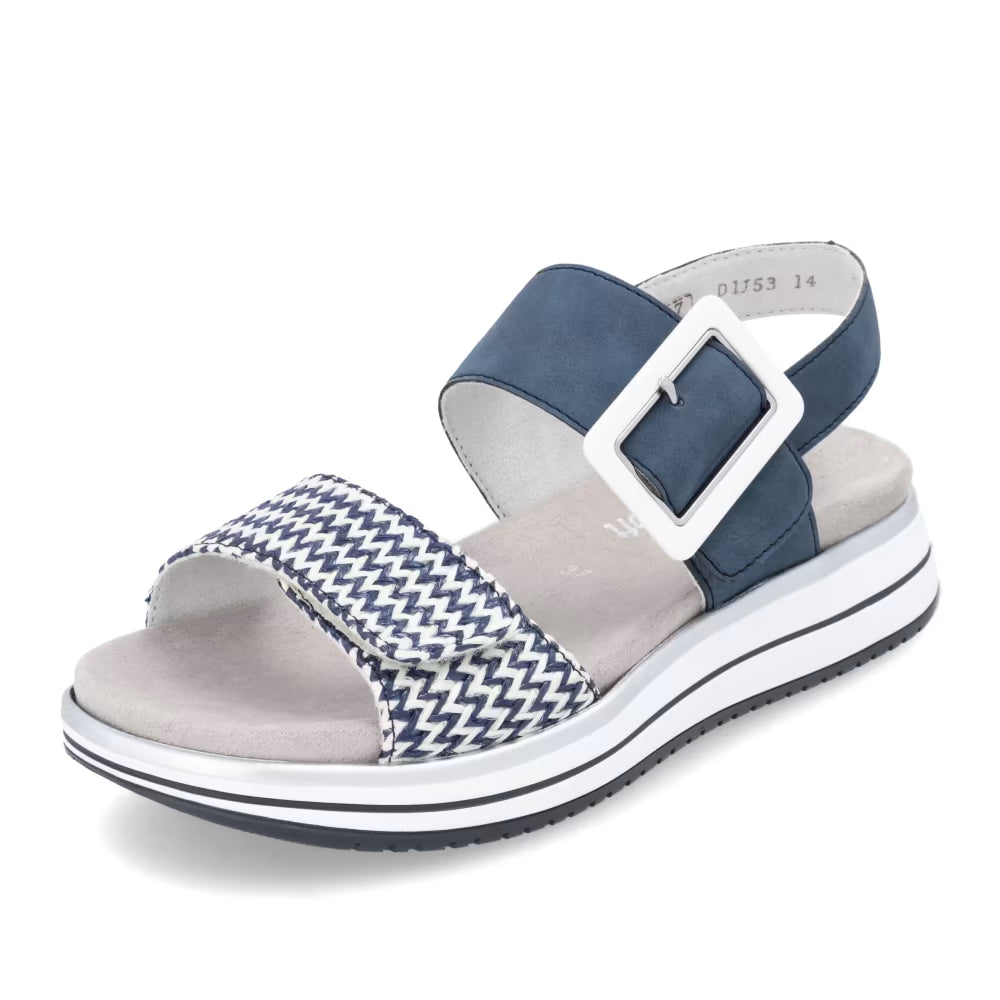 Remonte D1J53-14 Navy White & Jeans Blue F 1/2 Velcro Sandals