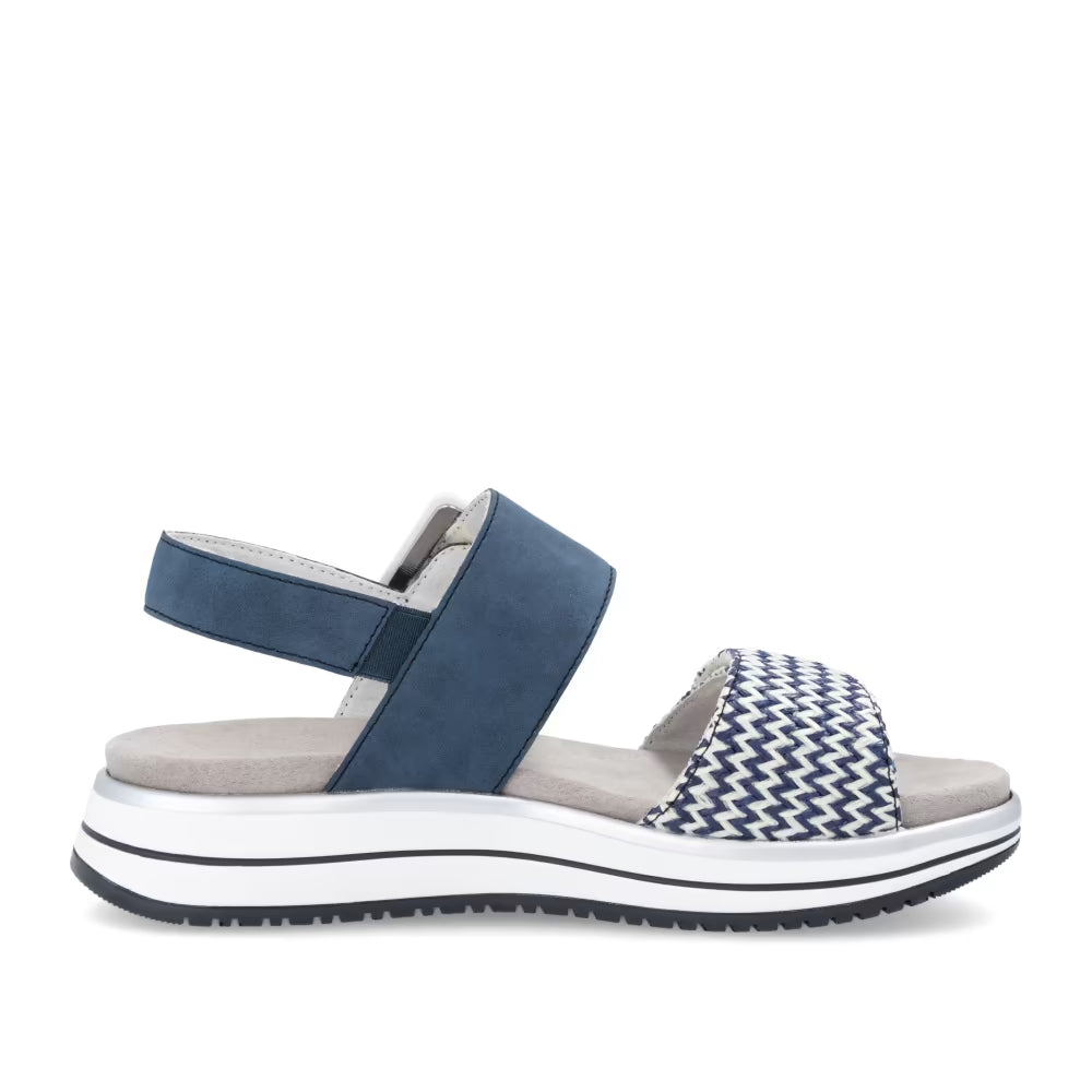 Remonte D1J53-14 Navy White & Jeans Blue F 1/2 Velcro Sandals