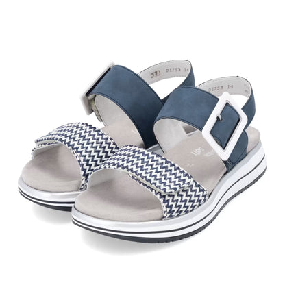 Remonte D1J53-14 Navy White & Jeans Blue F 1/2 Velcro Sandals