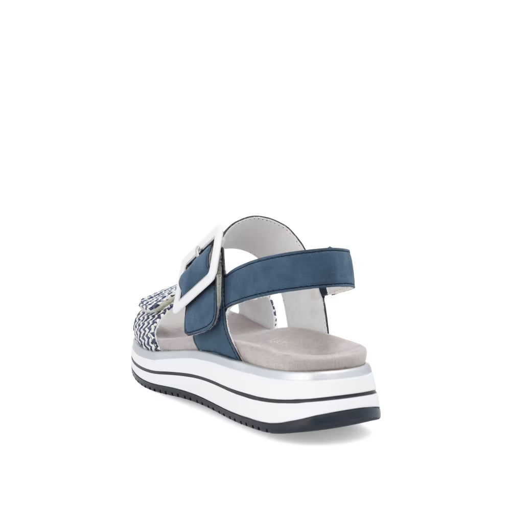 Remonte D1J53-14 Navy White & Jeans Blue F 1/2 Velcro Sandals