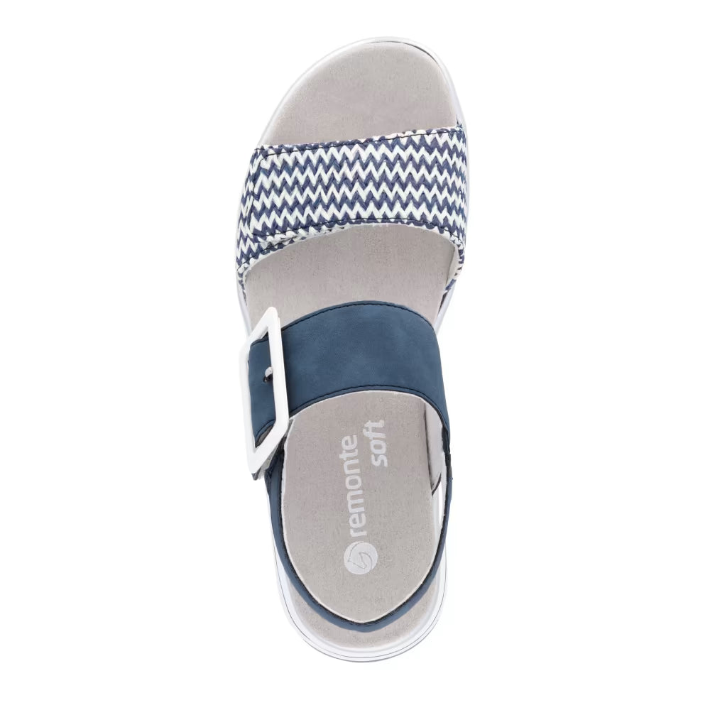 Remonte D1J53-14 Navy White & Jeans Blue F 1/2 Velcro Sandals