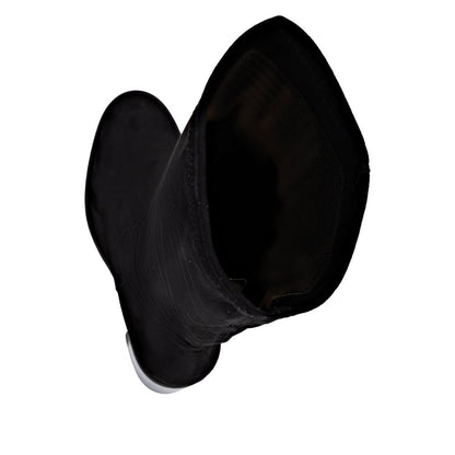 Remonte D2A76-00 Black Suede Block Heel Boots XS Shaft Width