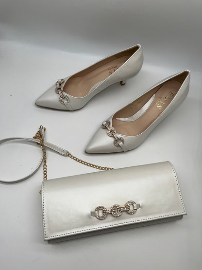 Emis S8438/611o Ecru Pearl Heels