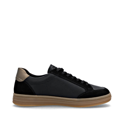 Remonte TEX D2C04-03 Black, Brown & Bronze Combi Trainers with Zip