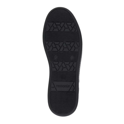 Remonte D2E00-03 Black & Gold Zip Trainers