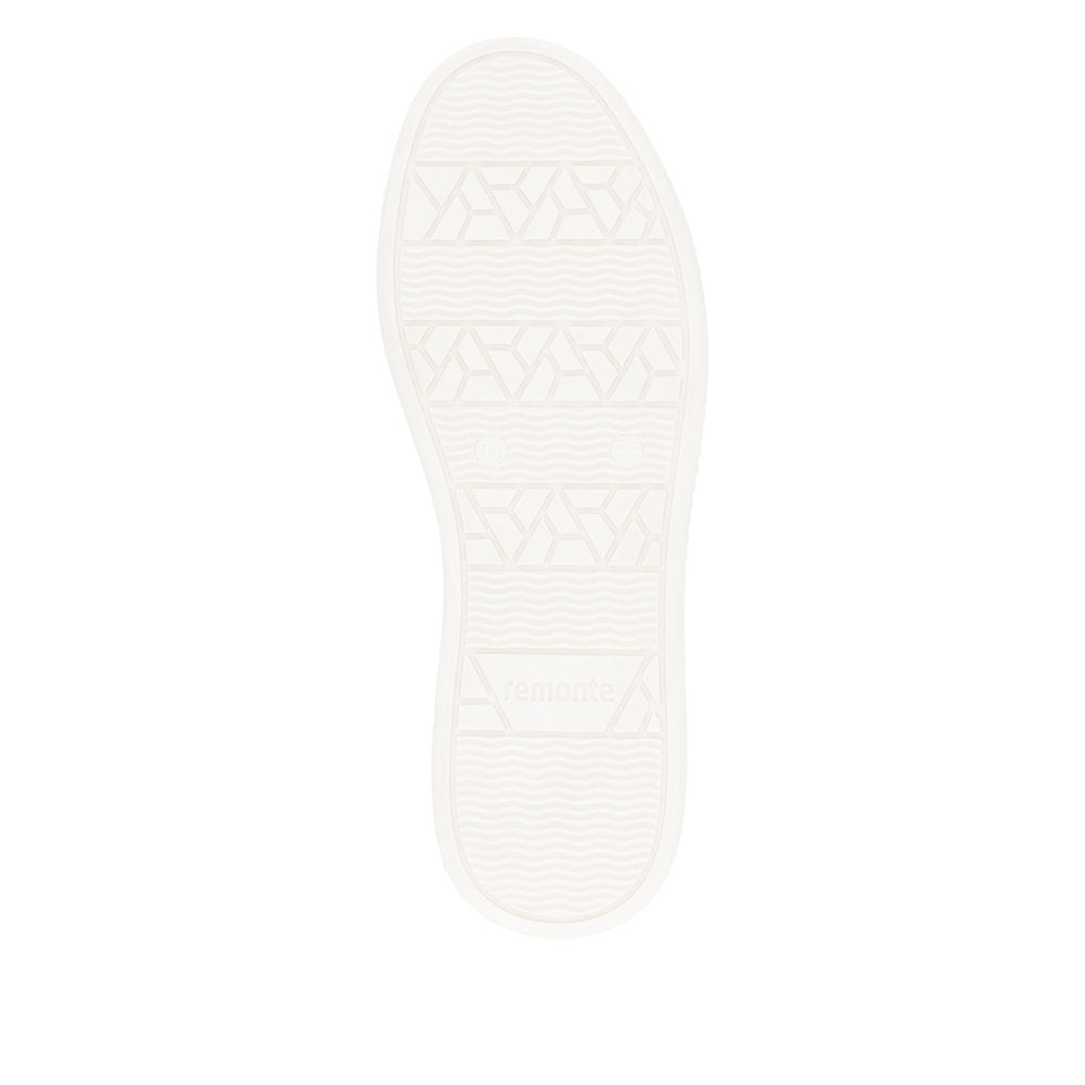 Remonte D2E00-80 Off White & Gold Combi Trainers with Zip