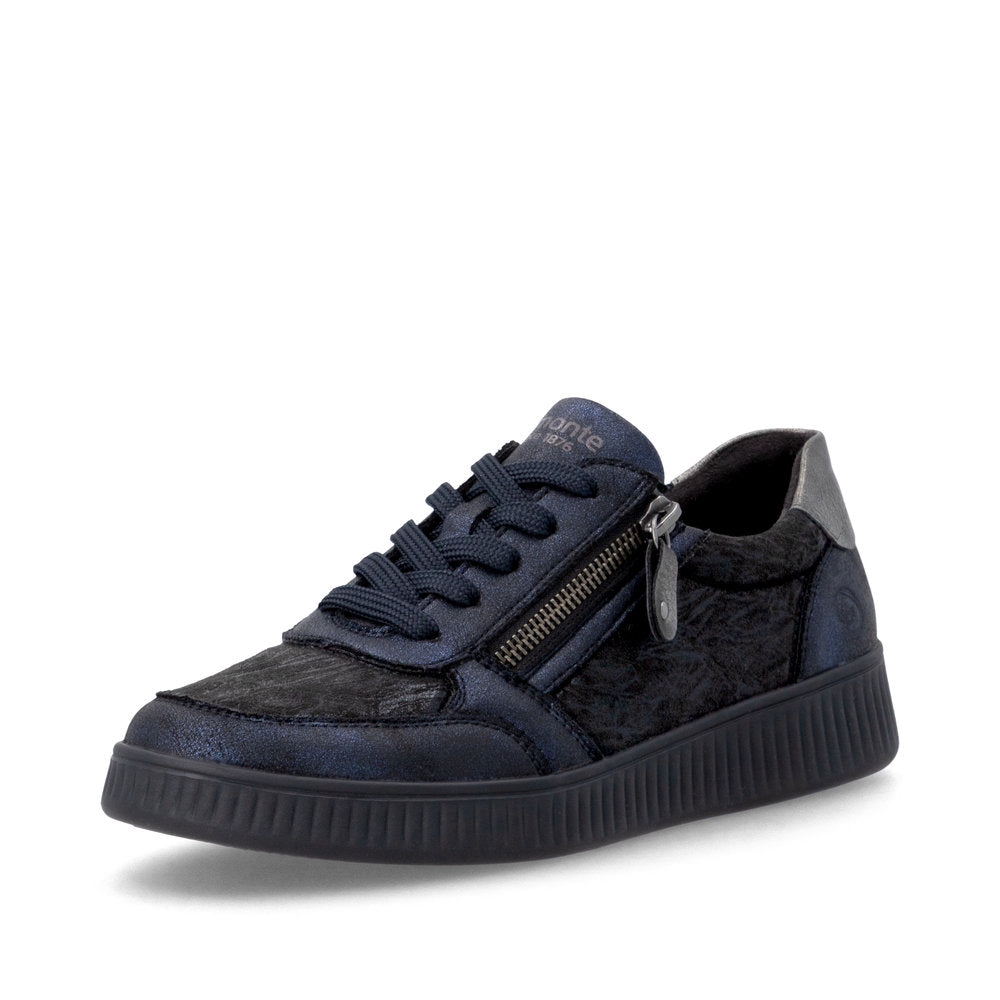 Remonte D2E05-03 Navy & Black Trainers with Zip