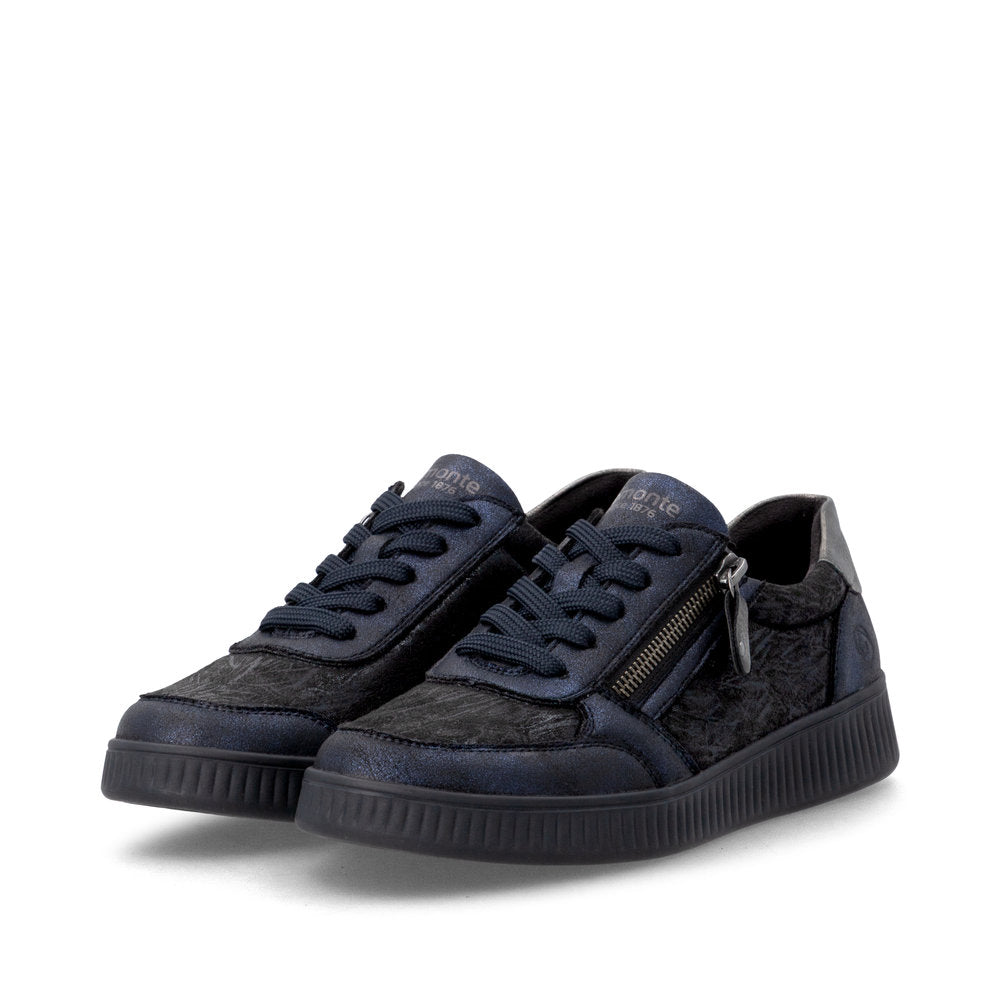 Remonte D2E05-03 Navy & Black Trainers with Zip