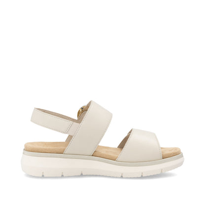 Remonte D2K50-80 Beige Velcro Sandals with Slingback Strap