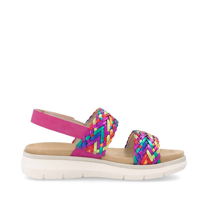 Remonte D2K52-90 Rainbow Multi Sandals with Slingback Strap
