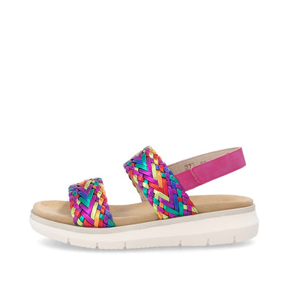 Remonte D2K52-90 Rainbow Multi Sandals with Slingback Strap