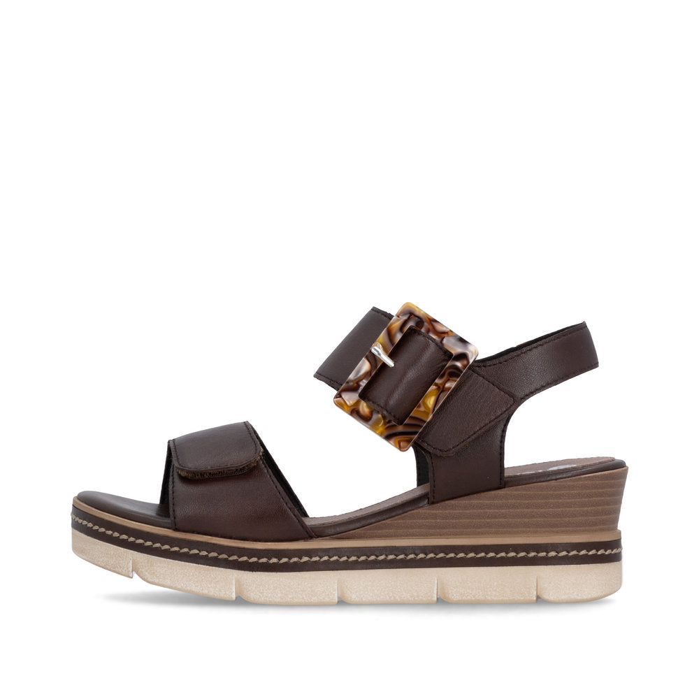Remonte D2L53-25 Moro Brown F 1/2 Fit Sandals with Slingback Strap