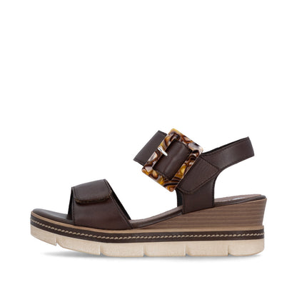 Remonte D2L53-25 Moro Brown F 1/2 Fit Sandals with Slingback Strap