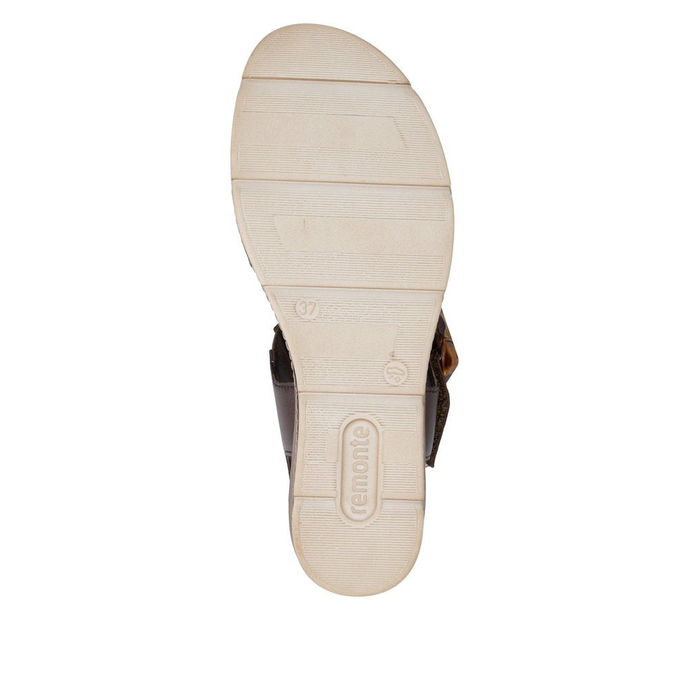 Remonte D2L53-25 Moro Brown F 1/2 Fit Sandals with Slingback Strap