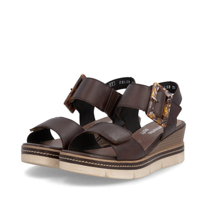 Remonte D2L53-25 Moro Brown F 1/2 Fit Sandals with Slingback Strap