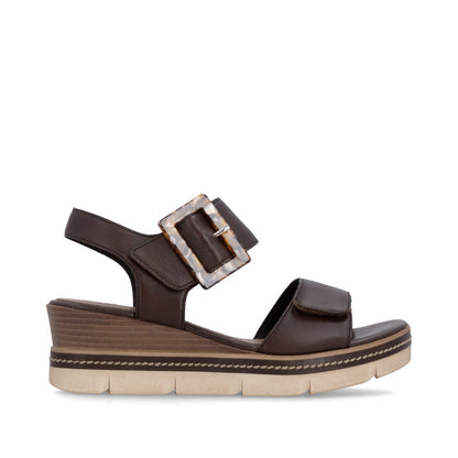 Remonte D2L53-25 Moro Brown F 1/2 Fit Sandals with Slingback Strap