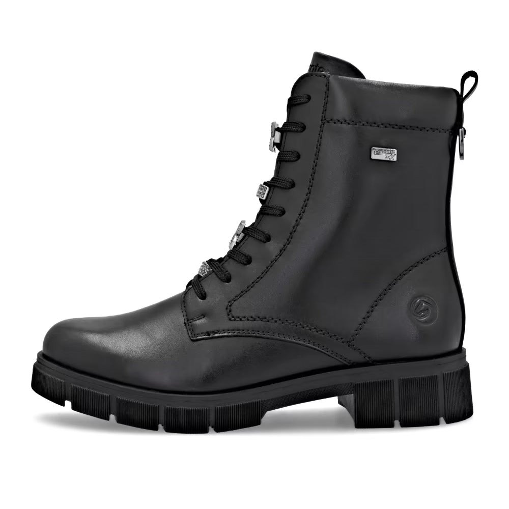 Remonte TEX D2S73-00 Black Lace Ankle Boots