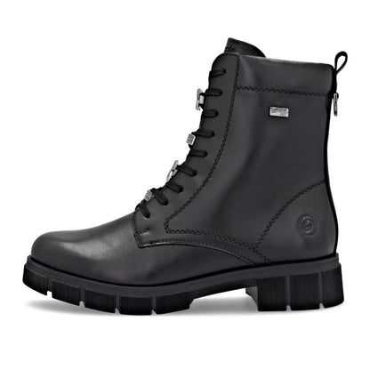 Remonte TEX D2S73-00 Black Lace Ankle Boots