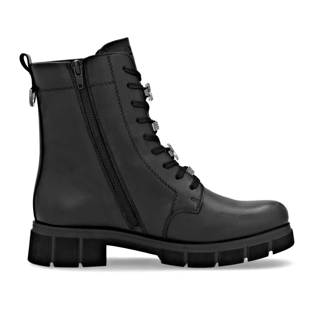 Remonte TEX D2S73-00 Black Lace Ankle Boots