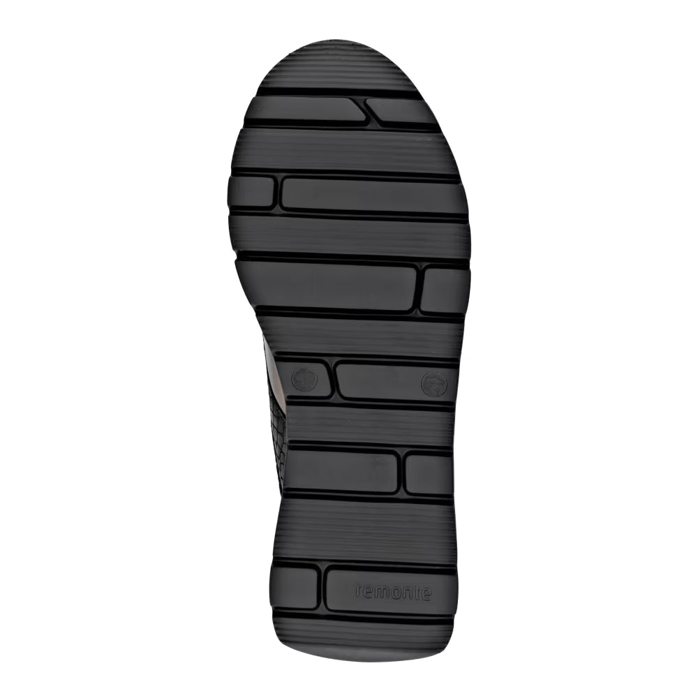 Remonte D2V02-04 Black & Bronze Combi Sneakers with Zip